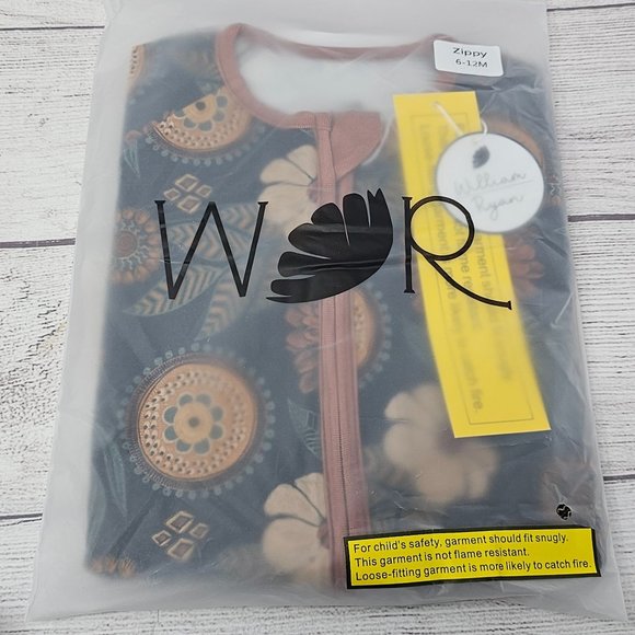 NEW!!! William & Ryan Baby Girl Bamboo Boho Floral Zippy Size 6-12 months - Picture 2 of 4